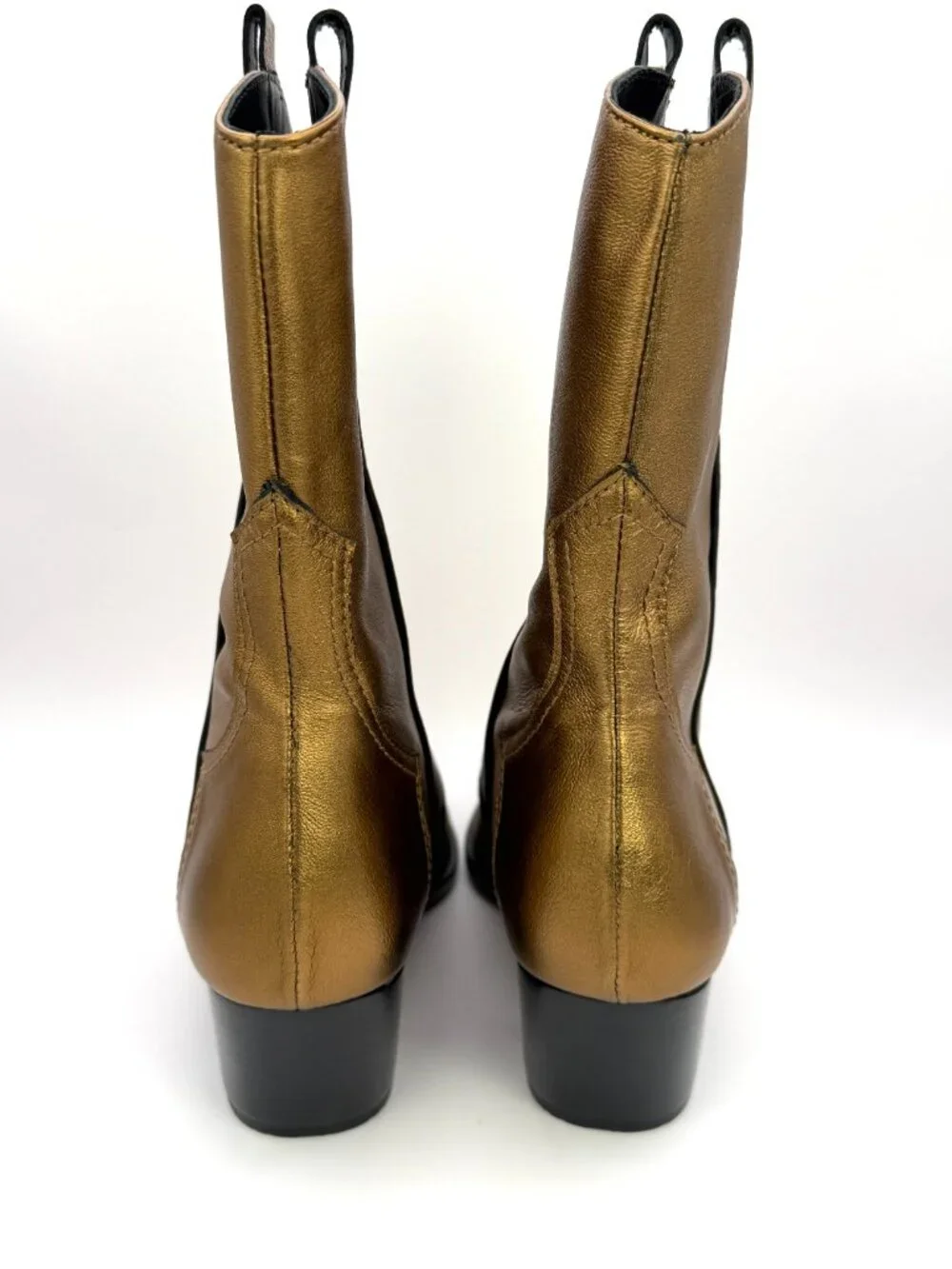 Castaner Denise 118 Women's Tan Leather Western Ankle Boots US 9 M NIB